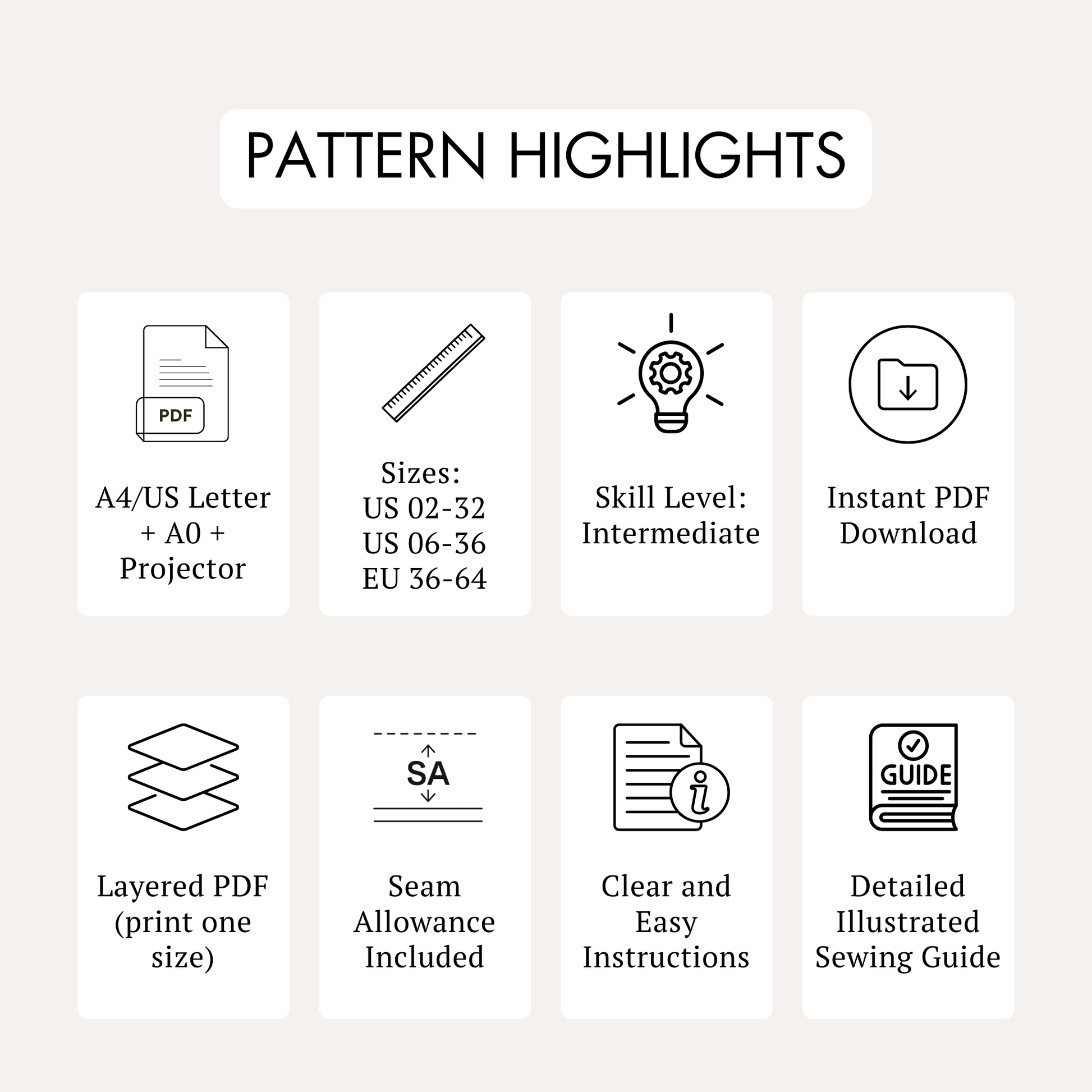 Sundress Midi Women's Dress PDF Sewing Pattern 'Fiona' with pattern highlights