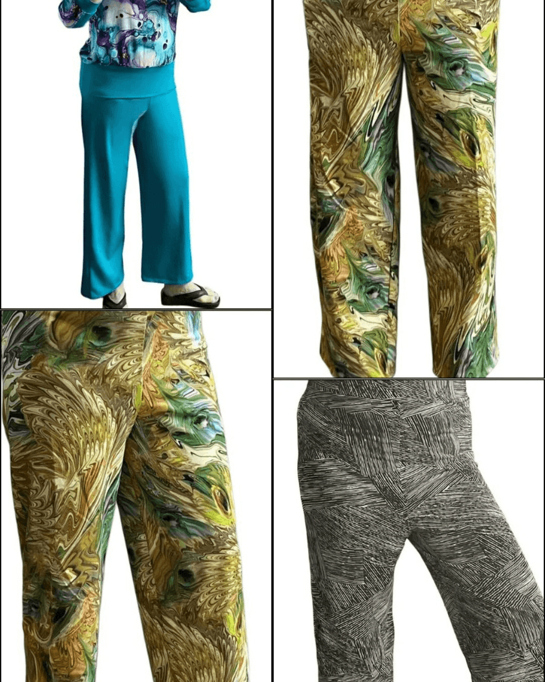 Wide-leg patterned pants sewing pattern 'Michelle'