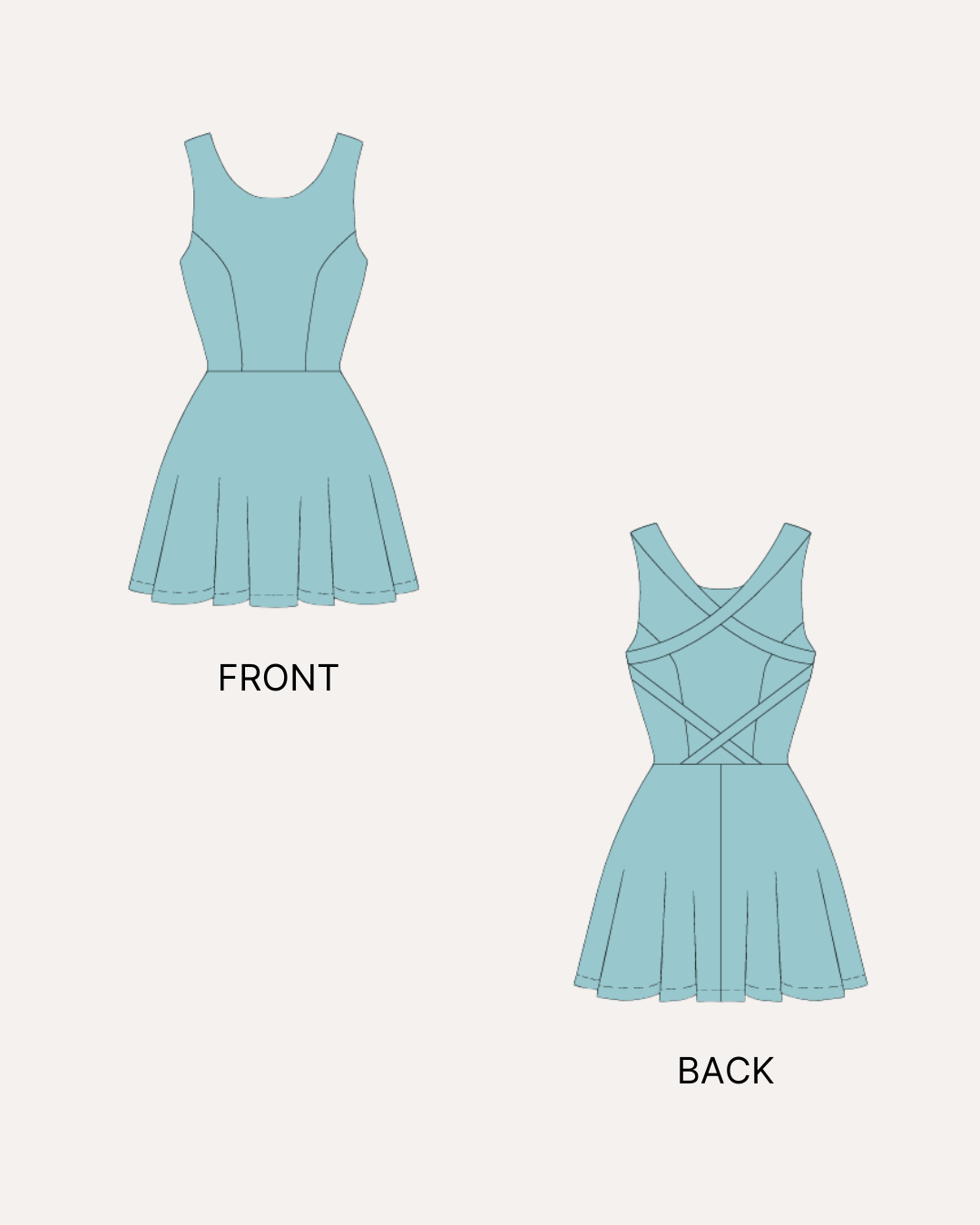 Swim Dress Sewing Pattern 'Bruna' | Women's Swimwear Swim Dress Sewing Pattern 'Bruna' | Women's Swimwear