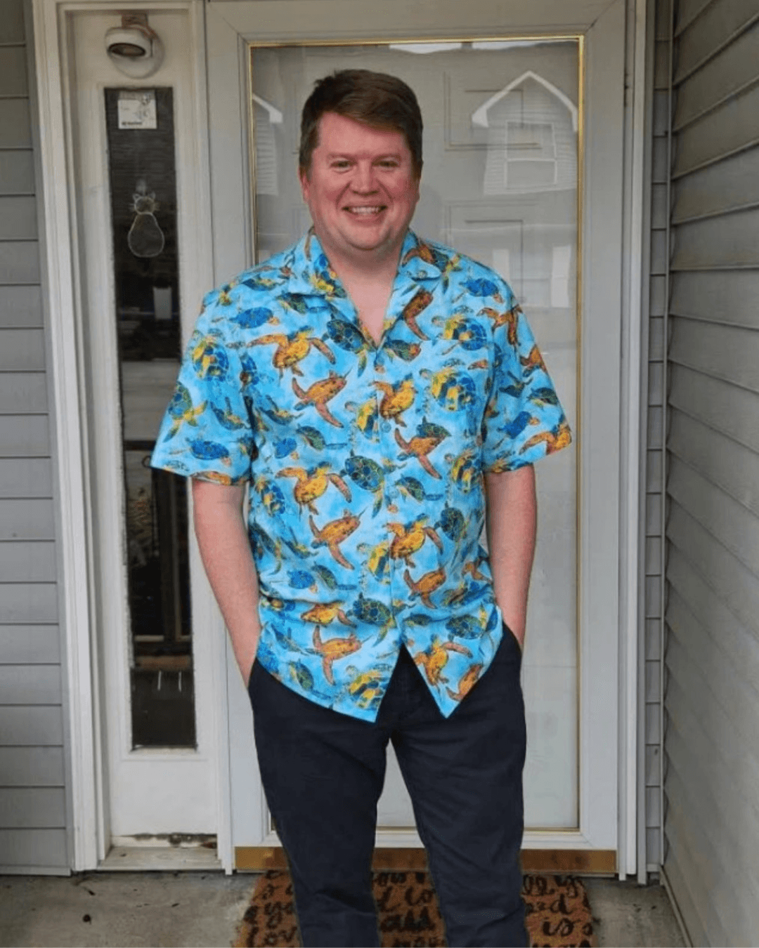 Customer Make of Men's short sleeve button-down shirt sewing pattern 'Paul'