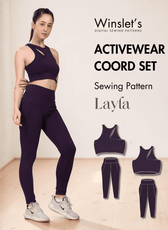 Activewear Coord Set Sewing Pattern with sports bra and leggings