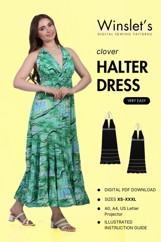 Halter Dress Sewing Pattern 'Clover'