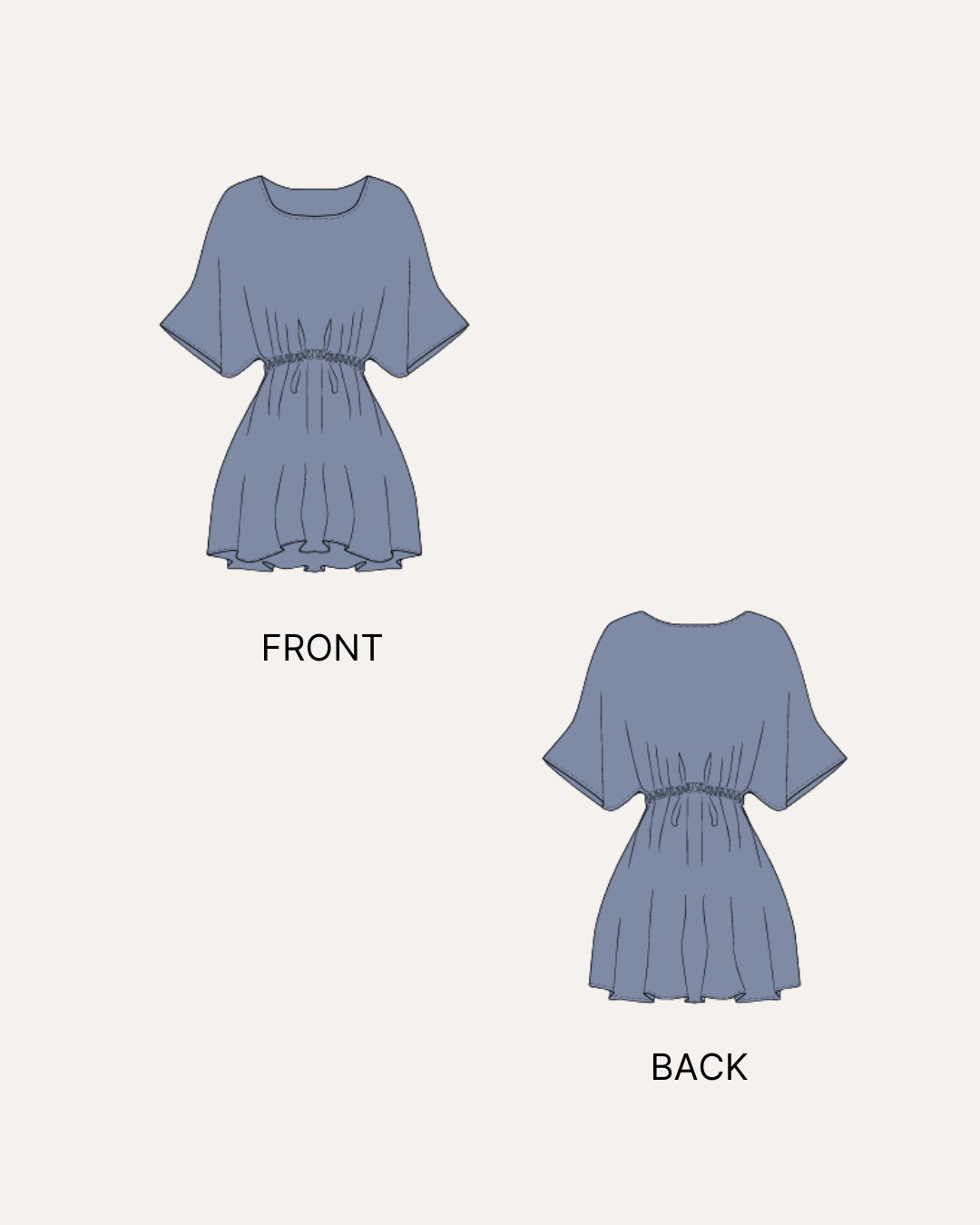 Short Kaftan Sewing Pattern 'Cora'