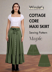 Cottagecore Maxi Skirt Sewing Pattern 'Maple'