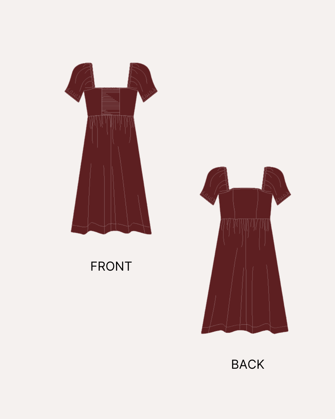 Milkmaid Dress Sewing Pattern 'Rosaline'