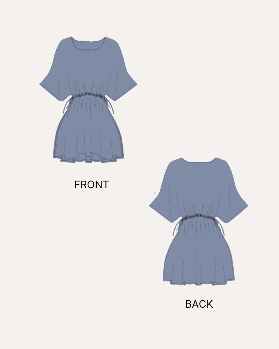 Short Kaftan Sewing Pattern 'Cora'