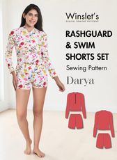 Rashguard & Swim Shorts Set Sewing Pattern 'Darya'