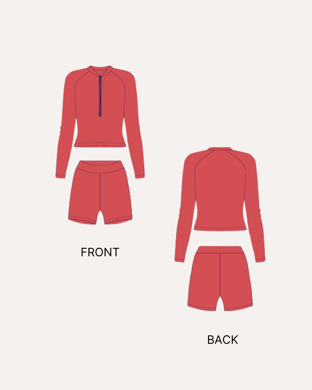 Rashguard & Swim Shorts Set Sewing Pattern 'Darya'