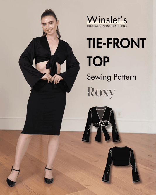 Tie Front Top Sewing Pattern 'Roxy'