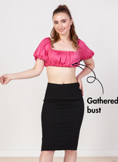 Puff Sleeve Crop Top Sewing Pattern 'Hollie'