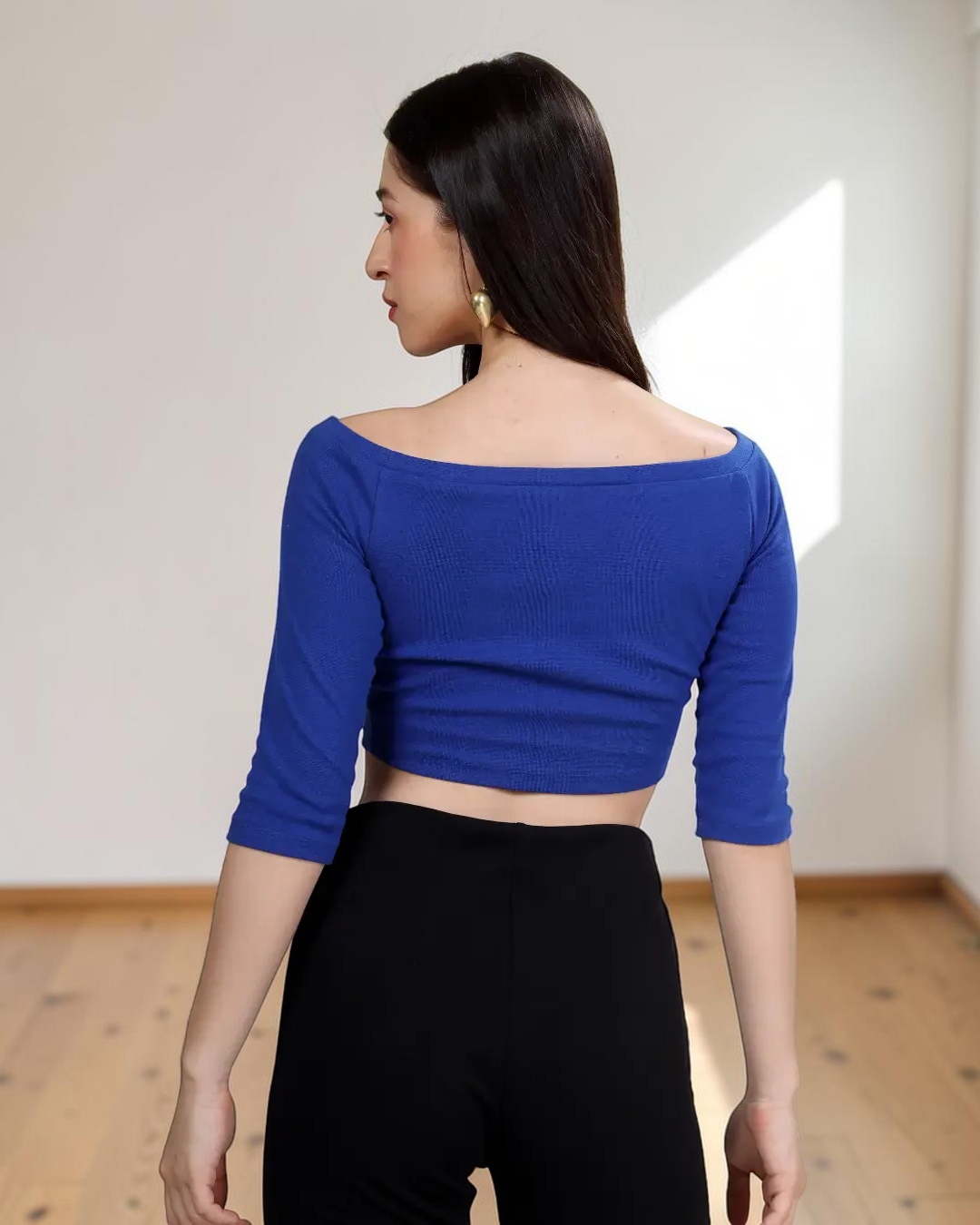 Off-Shoulder Top & Flared Pants Set Sewing Pattern