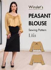 Peasant Blouse Sewing Pattern 'Lila'