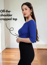 Off-Shoulder Top & Flared Pants Set Sewing Pattern