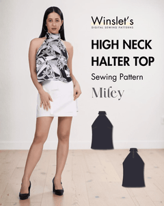 High Neck Halter Top Sewing Pattern 'Miley'