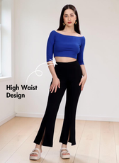 Off-Shoulder Top & Flared Pants Set Sewing Pattern