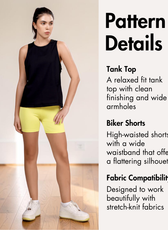 Athletic Set Sewing Pattern | Tank Top & Biker Shorts