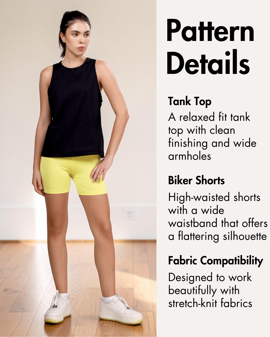 Athletic Set Sewing Pattern | Tank Top & Biker Shorts