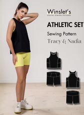 Athletic Set Sewing Pattern | Tank Top & Biker Shorts