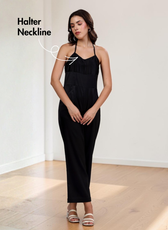 Tie-up Halter Neck Jumpsuit Sewing Pattern 'Lorraine'