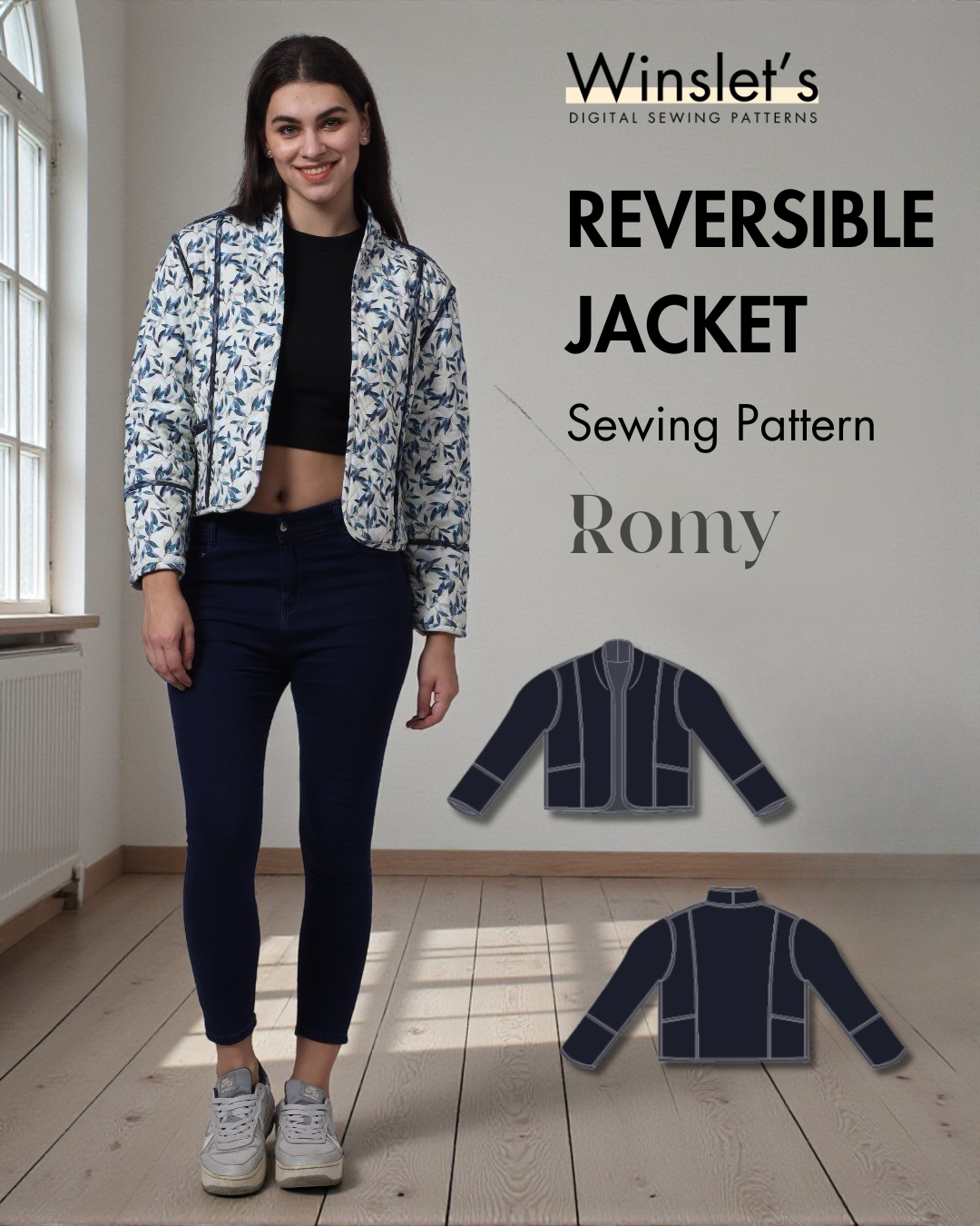 Reversible Quilted Jacket Sewing Pattern 'Romy'