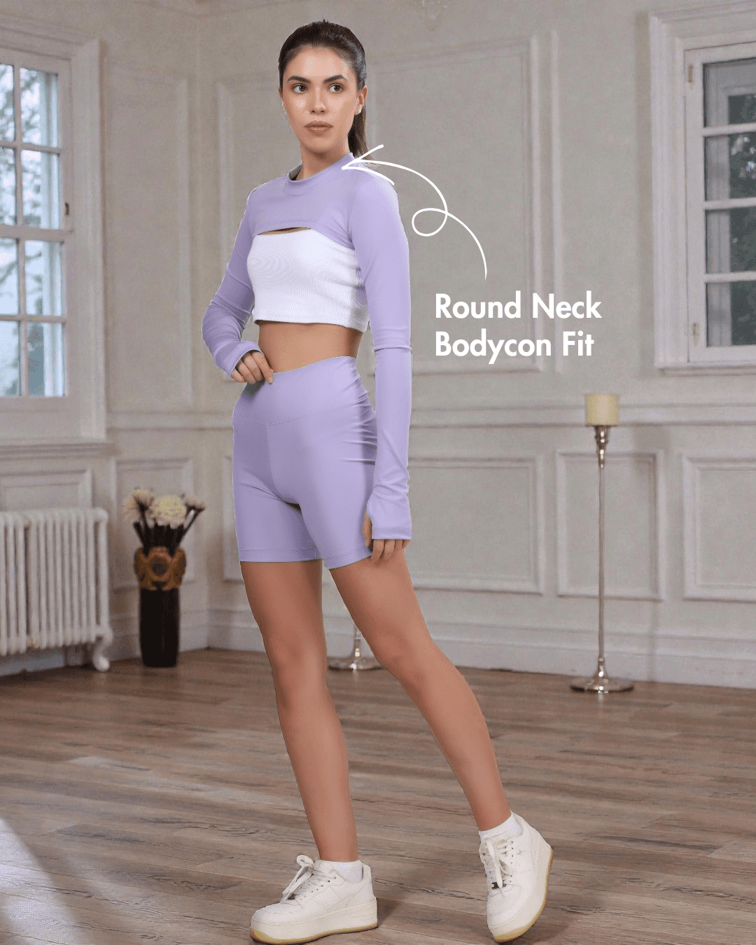 Sookie bolero shrug sewing pattern featuring round neck and bodycon fit, designed for stretch knit fabrics and stylish layering.