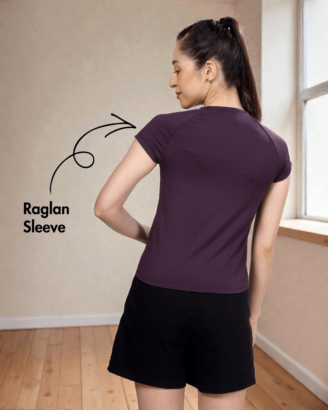 Raglan High Neck Top Sewing Pattern Frankie back view