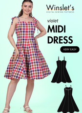 Midi Dress Sewing Pattern 'Violet'
