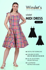 Midi Dress Sewing Pattern 'Violet'