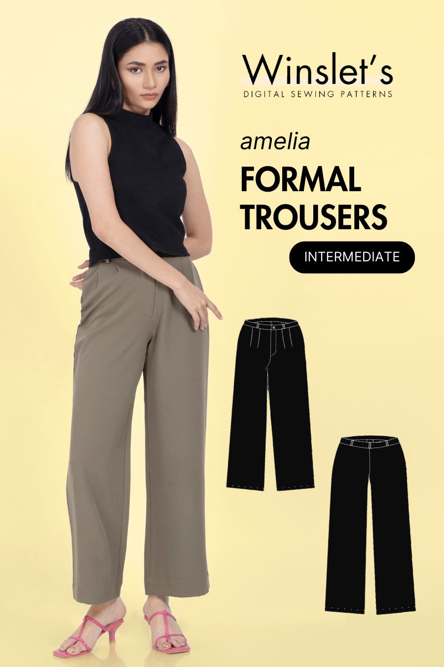 Formal Trousers Sewing Pattern 'Amelia'