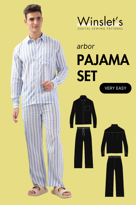 Men's Pajama Set Sewing Pattern 'Arbor'