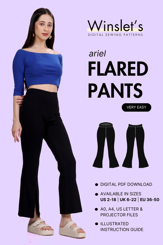 Flared Pants Sewing Pattern 'Ariel'