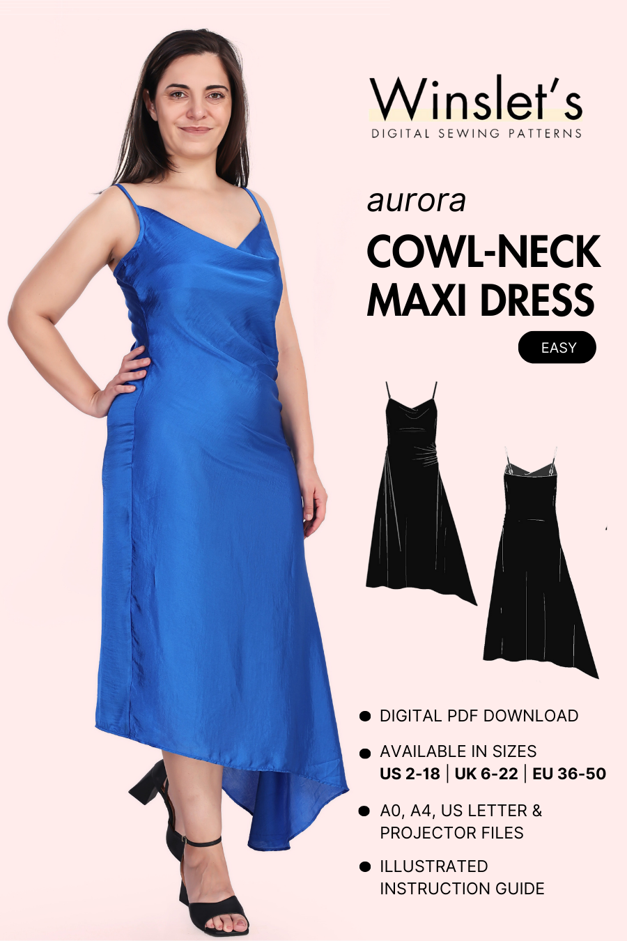 Cowl neck maxi dress uk best sale