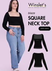 Square Neck Top Sewing Pattern 'Blaze'
