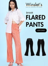 Flared Pants Sewing Pattern 'Brook'