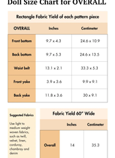 Dolls Dungaree Set Sewing Pattern 'Brooke'