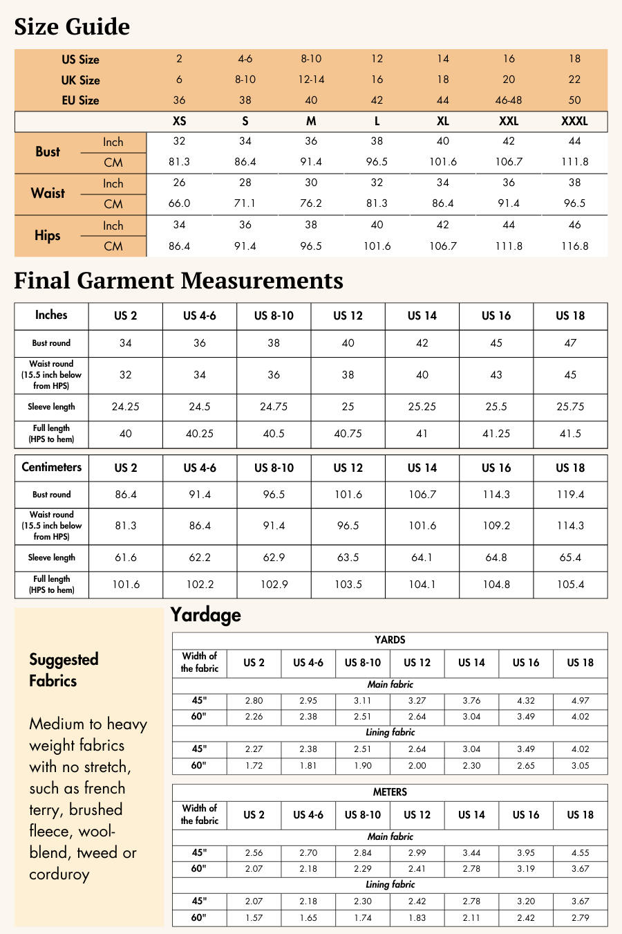Straight-Cut Coat Sewing Pattern 'Camille'