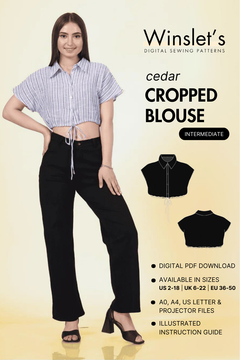 Cropped Blouse Sewing Pattern 'Cedar'