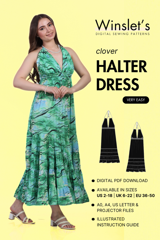 Halter Dress Sewing Pattern 'Clover'