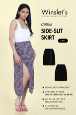 Side Slit Skirt Sewing Pattern 'Dahlia'