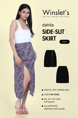 Side Slit Skirt Sewing Pattern 'Dahlia'