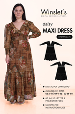 Vintage Maxi Dress Sewing Pattern 'Daisy'