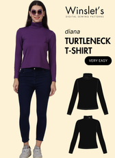 Turtleneck T-shirt Sewing Pattern 'Diana'