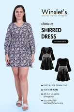 Shirred Dress Sewing Pattern 'Donna'