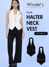 Halter Neck Vest Sewing Pattern 'Dusk'
