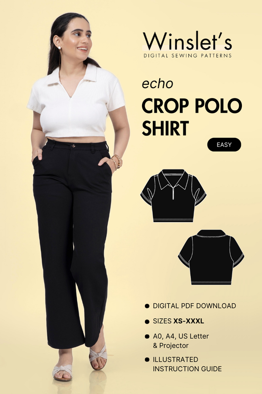 Crop Polo Shirt Sewing Pattern 'Echo'