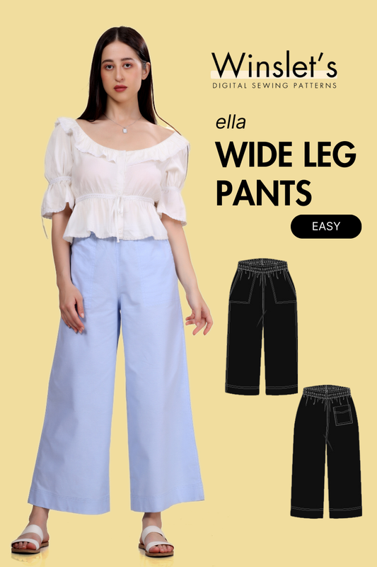 Wide Leg Pants Sewing Pattern 'Ella'