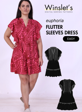 Flutter Sleeves Dress Sewing Pattern 'Euphoria'