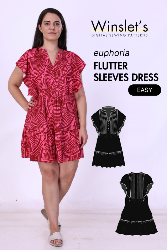 Flutter Sleeves Dress Sewing Pattern 'Euphoria'