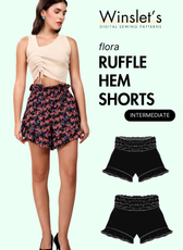 Ruffle Hem Shorts Sewing Pattern 'Flora'
