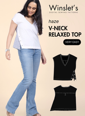 V-Neck Relaxed Top Sewing Pattern 'Haze'